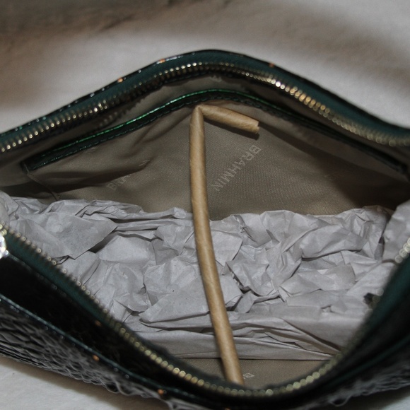 NWT BRAHMIN Kyrie Shoulder Bag Purse Handbag Evergreen Ombre Melbourne Leather - Picture 6 of 6